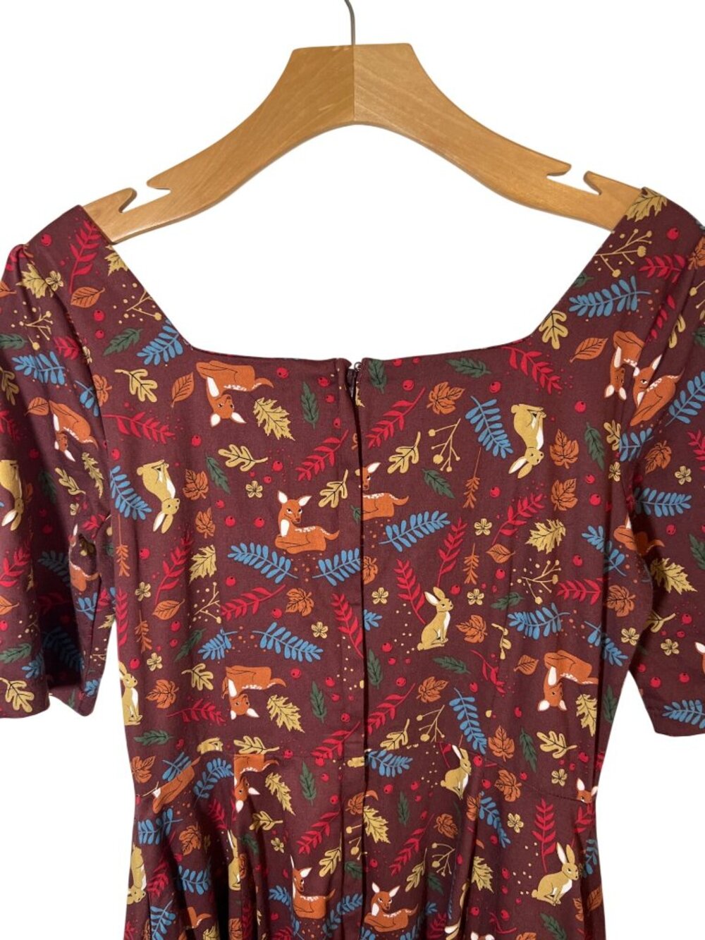 Women's Collectif retro woodland Doris dress size M medium midi - Picture 5 of 5